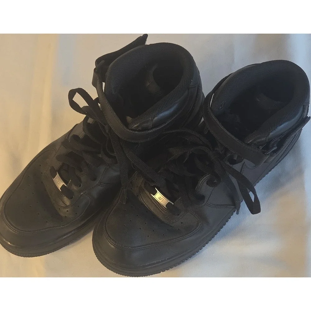Nike Air Force 1 Men's High Top Black Lace-Up Athletic Sneaker